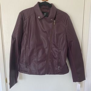Faux-Leather Moto Jacket